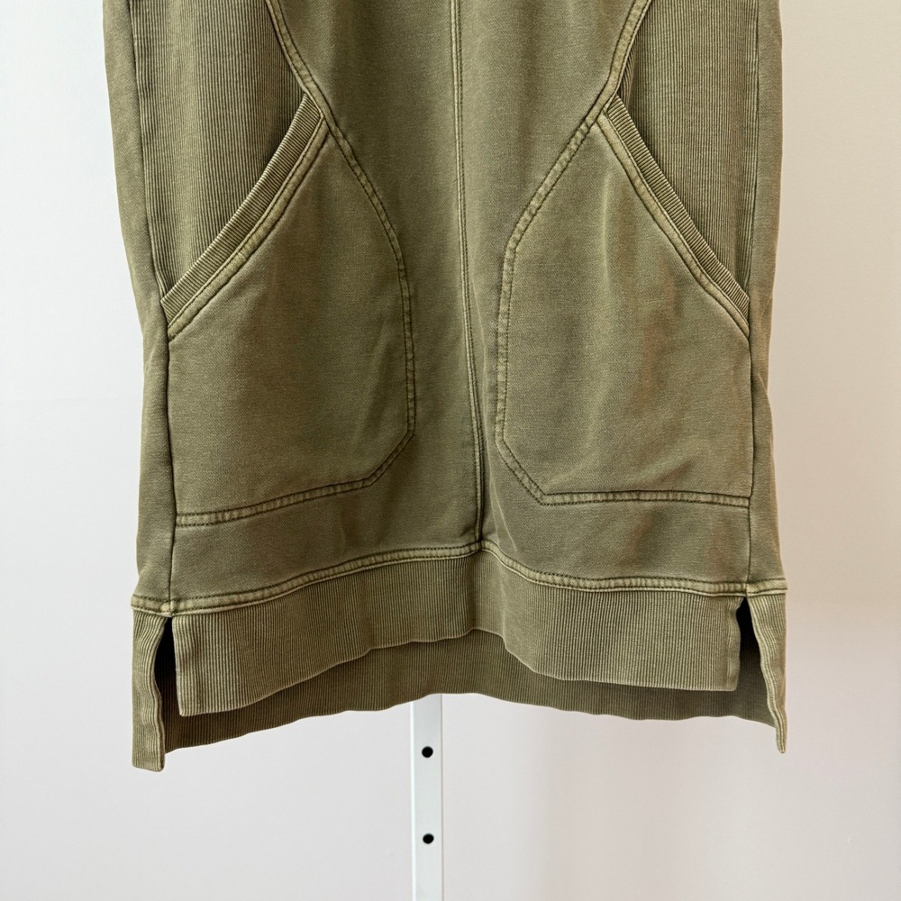 Anthro Daily Practice S Green Vest Zip Sleeveless Sweatshirt Pullover Boho - Picture 3 of 7